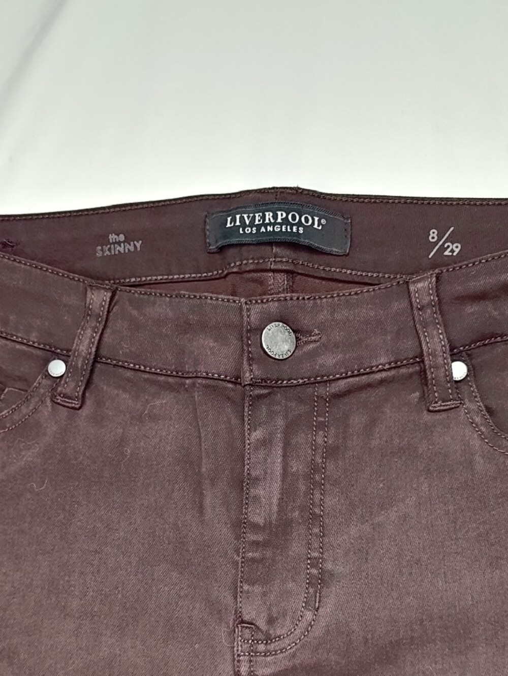 Liverpool Heathered Chocolate Jeggings Women's Size 8